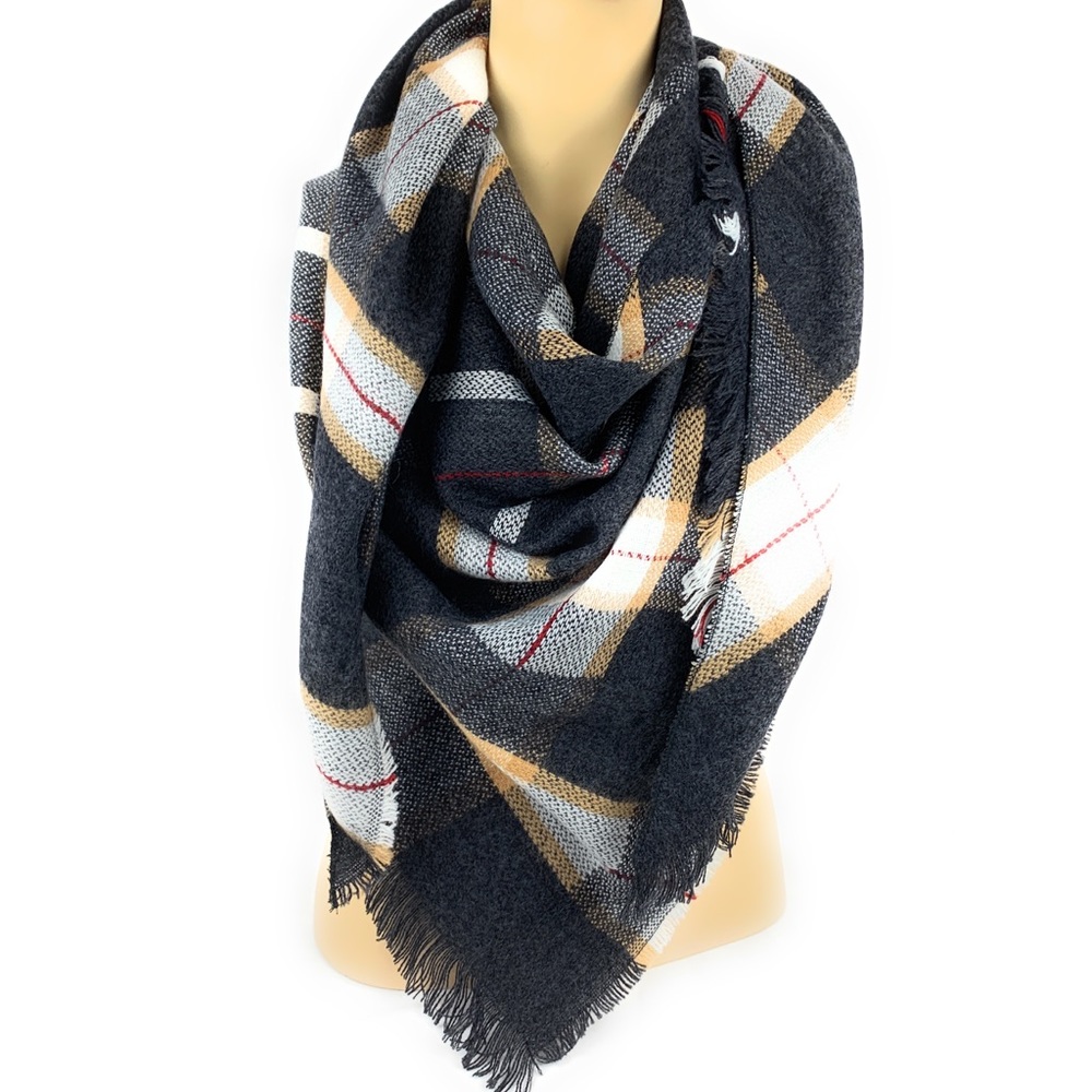 Plaid Blanket Scarf